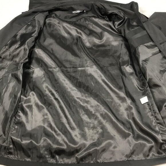 Dolce & Gabbana Jacket Mens 46 Black Made in Italy Utility Zip Pockets Lined - Picture 5 of 12